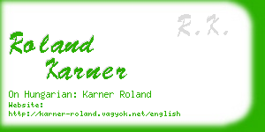 roland karner business card